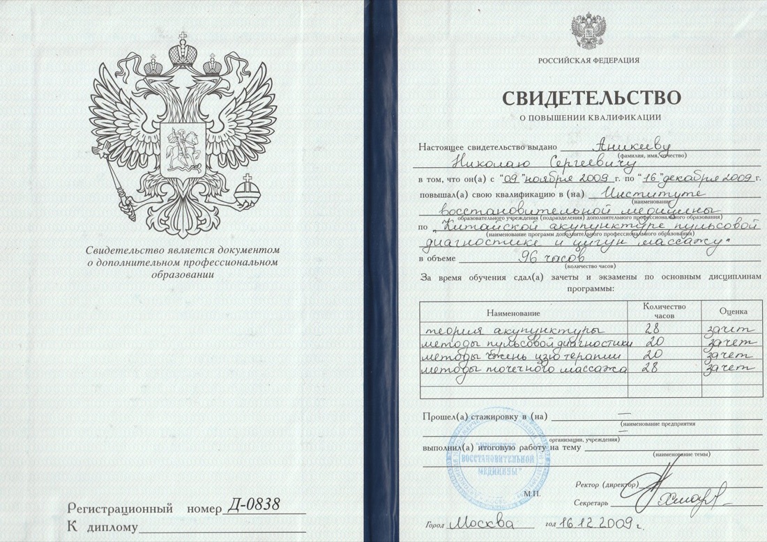 Свидетельство